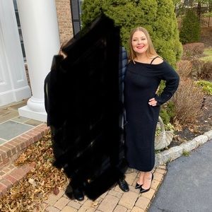 Black off the shoulder dress